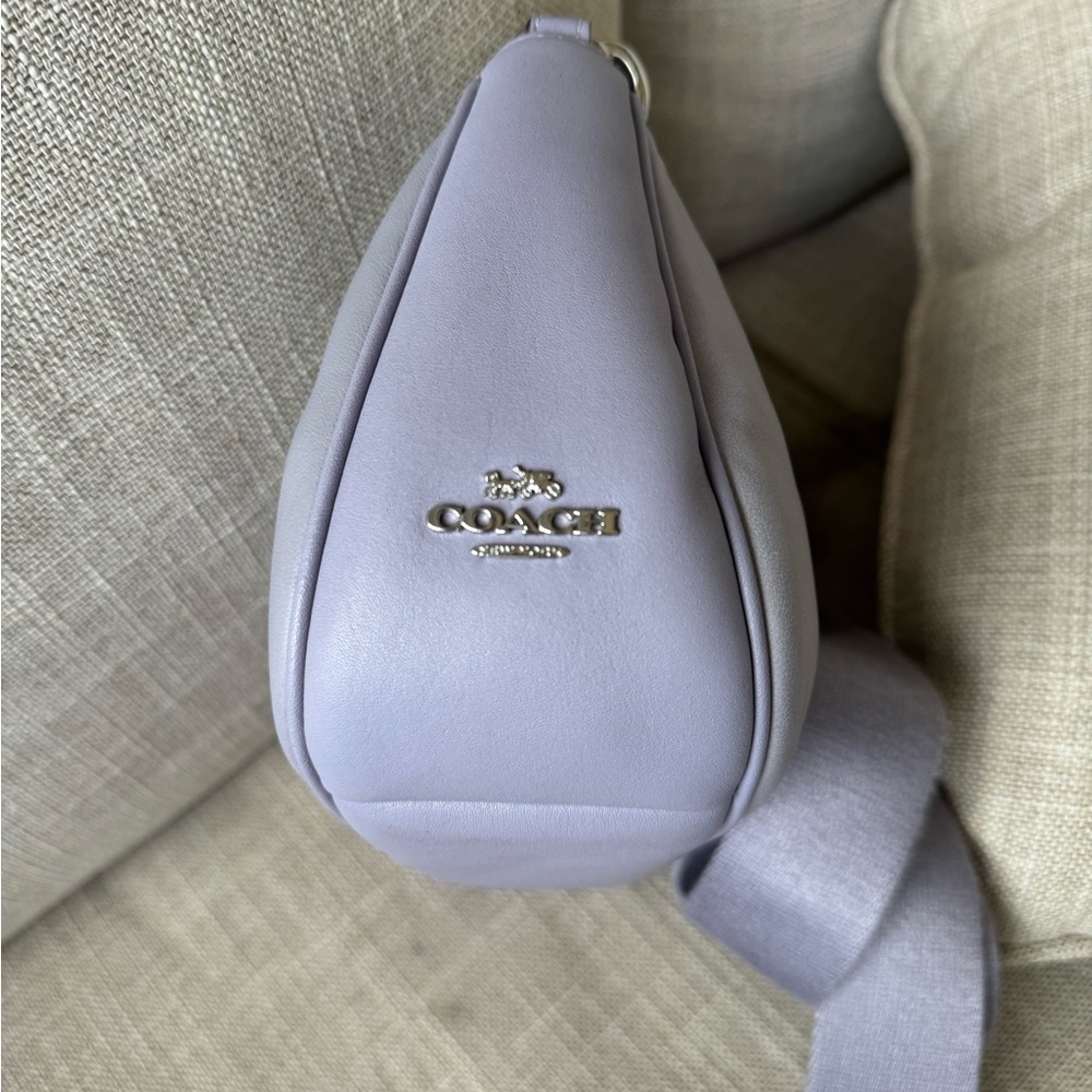 Coach Teri crossbody Bag puffy and quilted lilac leather - Picture 11 of 17